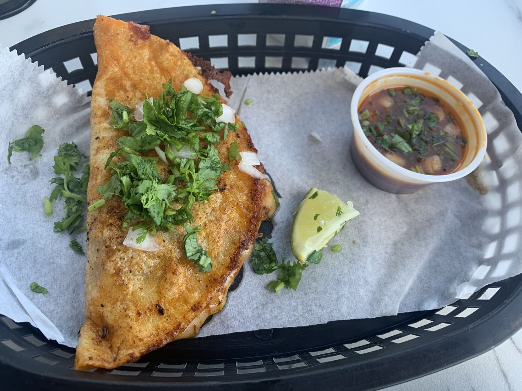 Queso taco AzTec Taqueria